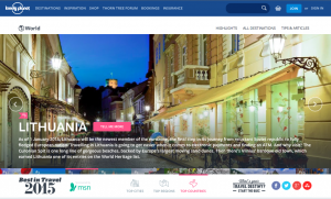 Lonely Planet Awards 2015 Lithuania